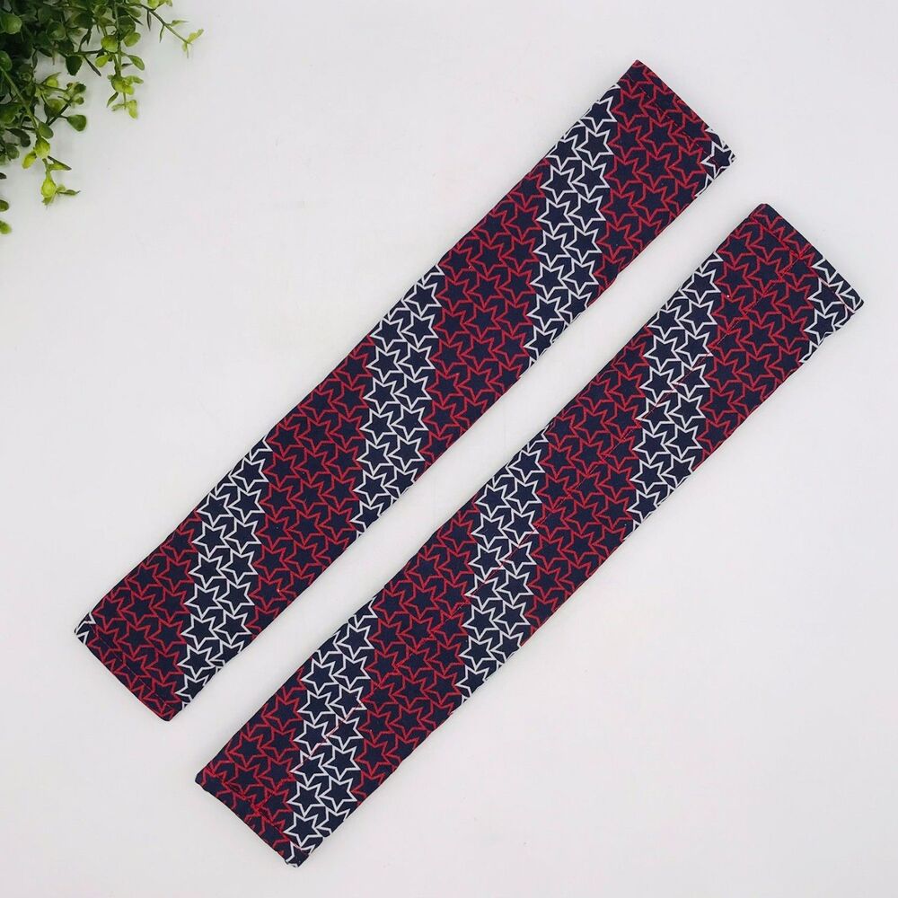 Set of 2 Refrigerator Handle Covers, Reversible, Patriotic Stars 14x5